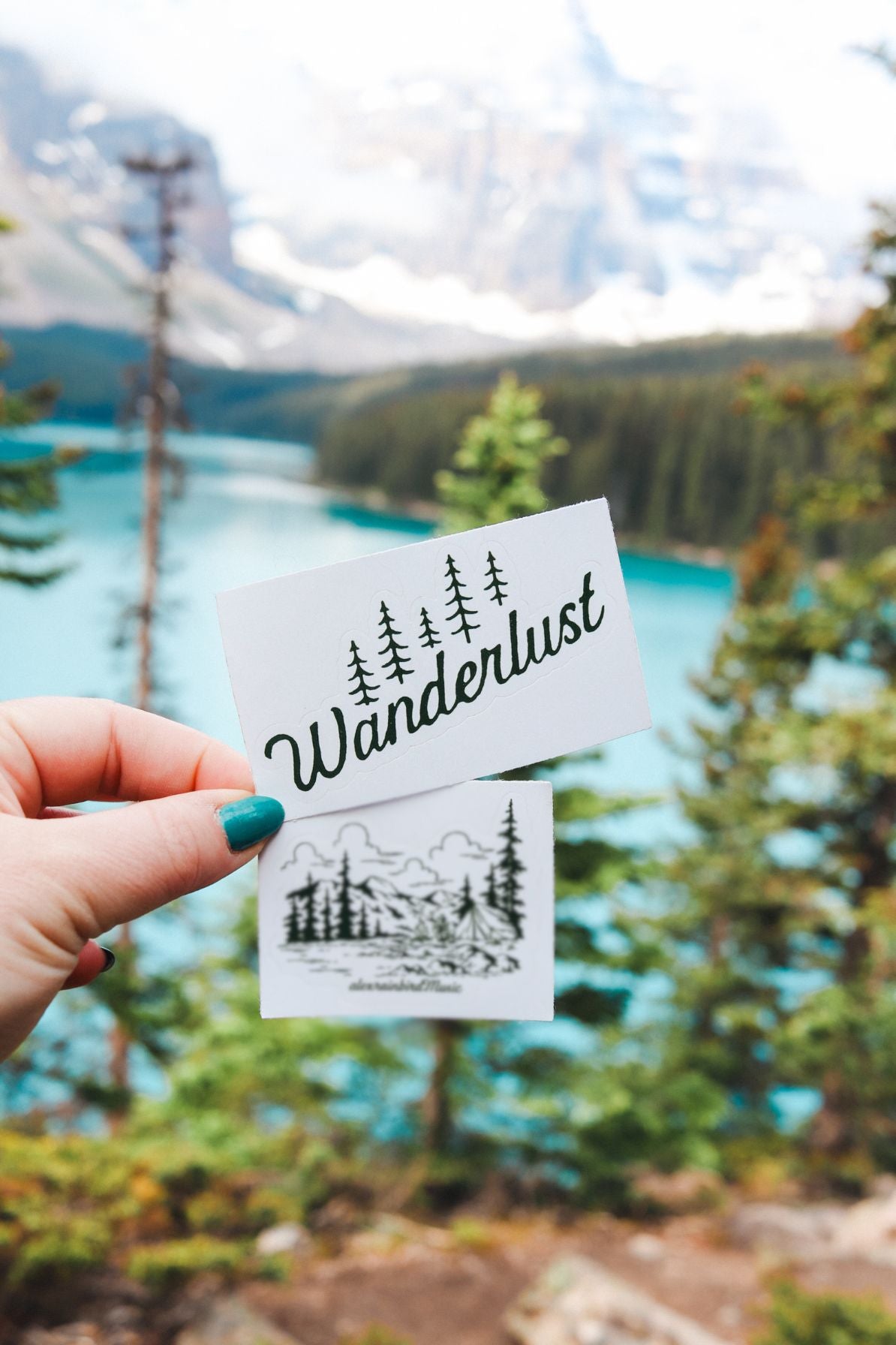 Wanderlust Text Logo Sticker