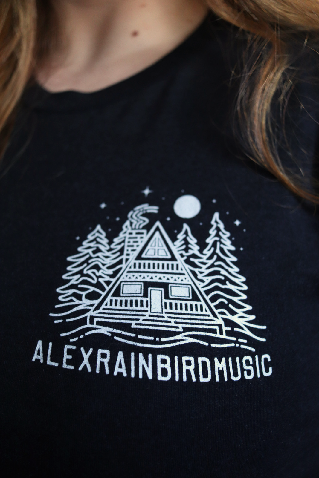 Winter Cabin Black T-Shirt