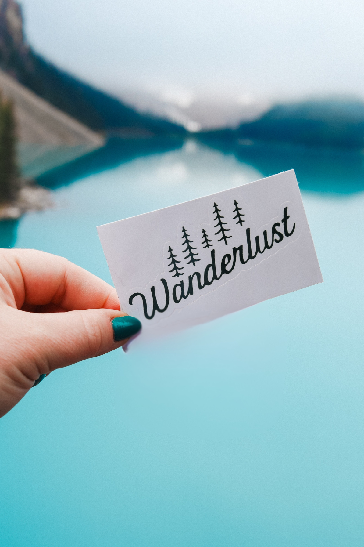 Wanderlust Text Logo Sticker