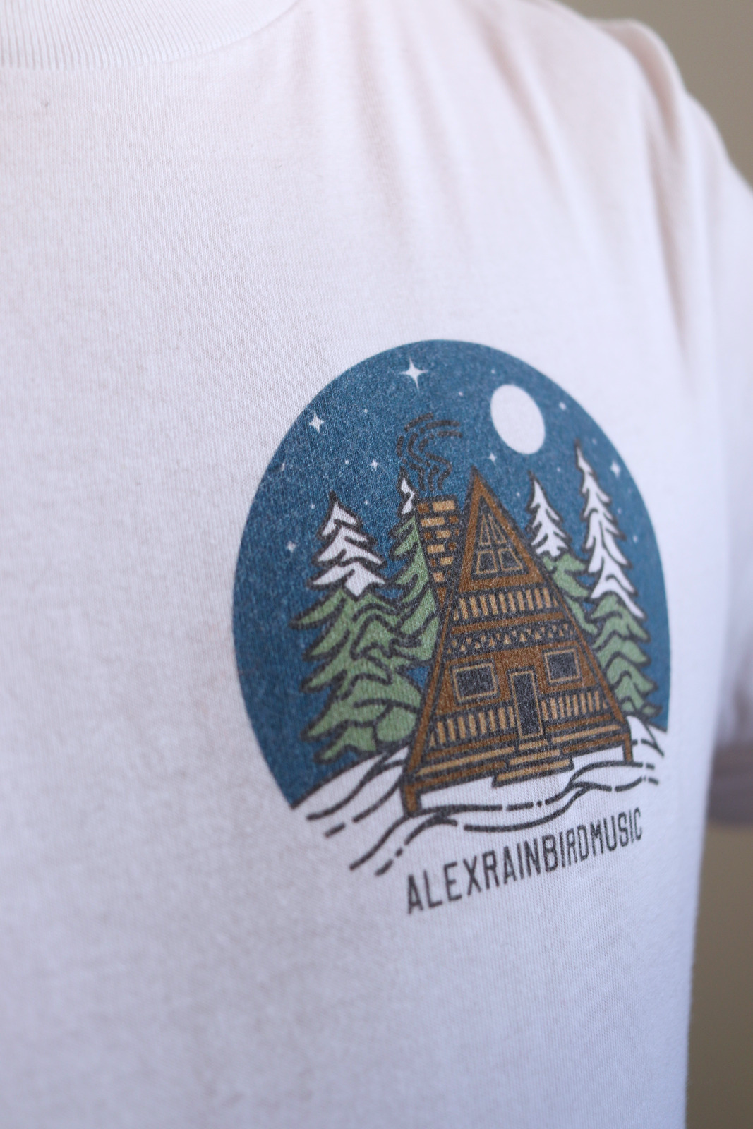 Winter Cabin White T-Shirt